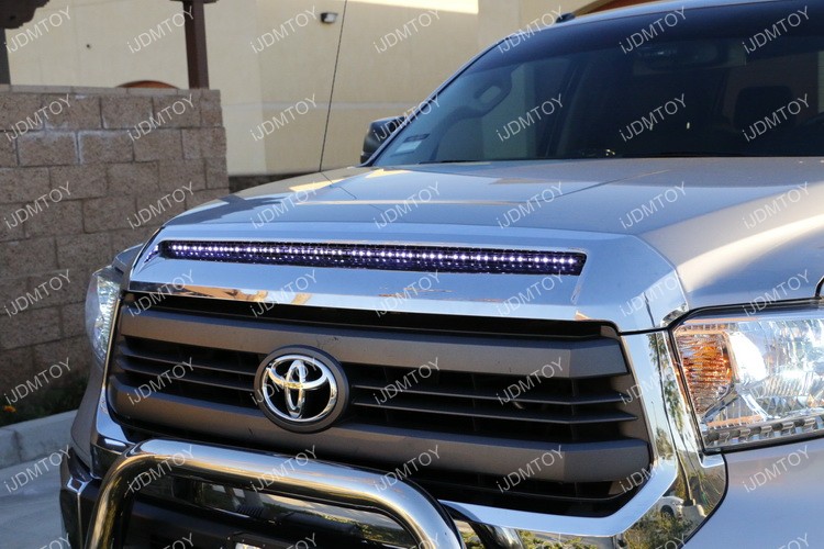 2014-up Toyota Tundra Hood Scoop Mount LED Strip Light Install