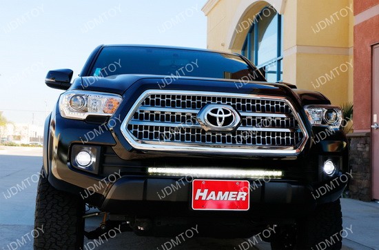 toyota tacoma light bar mount behind grill