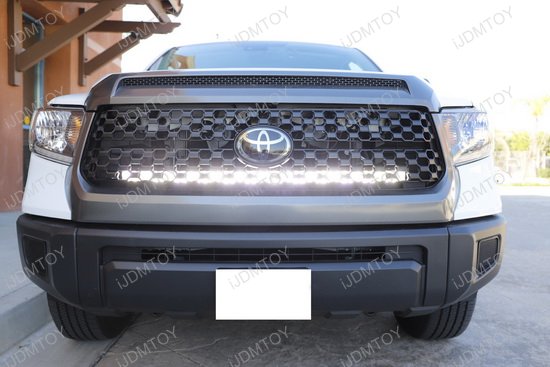 240W 40" LED Light Bar w/ Grille Mounts Kit For 2014-up Toyota Tundra