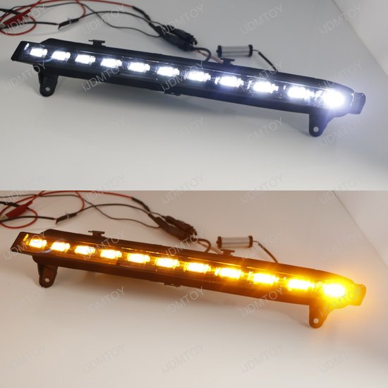 適用: アウディ/AUDI Q7 2006-2009 LED DRL 高光度 ガイド フォグ