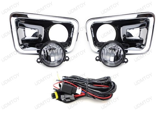 2017-up Nissan Titan Clear Lens Fog Lights with Halogen Bulbs winjet fog light wiring 