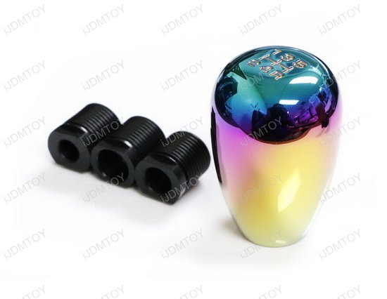 Ijdmtoy Jdm Neo Chrome Round Mt Mt Manual Replacement Shift Knob