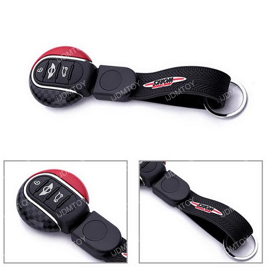 3rd Gen MINI Cooper F55 F56 Key Case Cover Shell with Lanyard