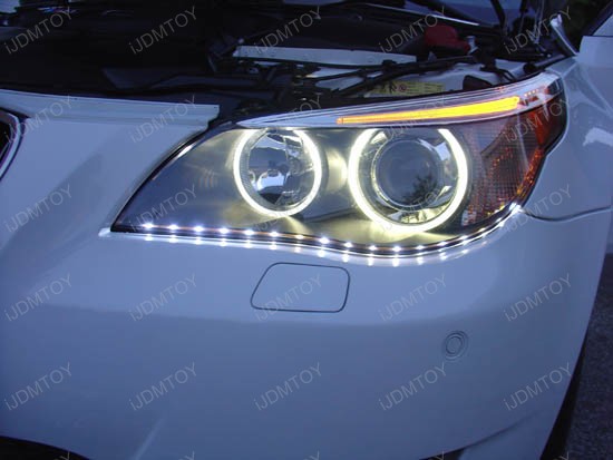 JDM Audi A5 Q5 R8 Style Xenon White or Ultra Blue Side Shine 20" SMD Flexible LED Strip Lights For Headlight Lamps