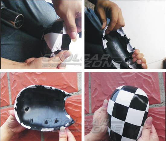 Install Vinyl Stickers For Mini Cooper Side Mirrors 