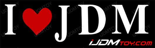I Love JDM Reflective Vinyl Decal featured by iJDMTOY.com