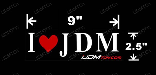 I Love JDM Reflective Vinyl Decal featured by iJDMTOY.com