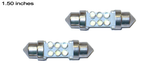 JDM 6-LED D36mm 1.50 inches LED Festoon Bulbs for 6411 6413 6418 DE3425 etc