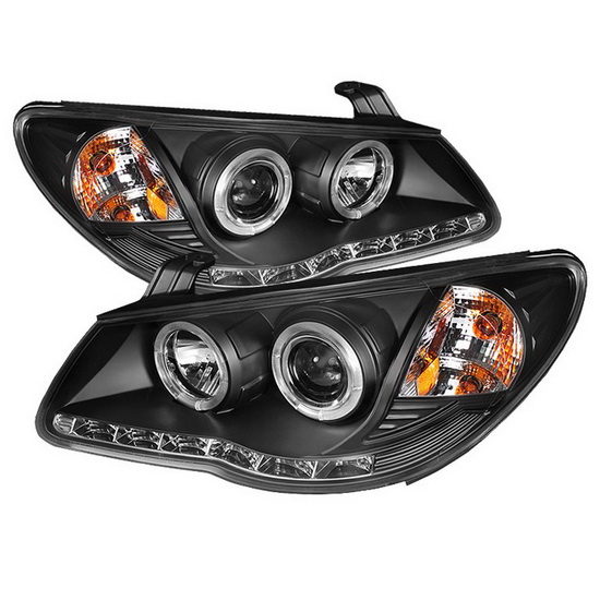 Hyundai Elantra Black Led Halo Rings Led Drl Projector Headlights