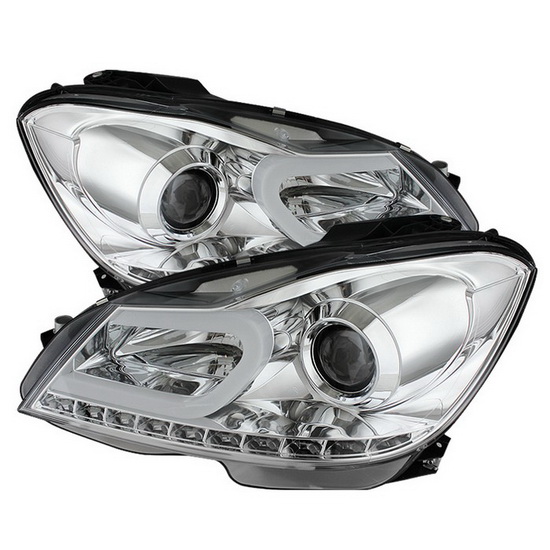 12-13 Mercedes Benz W204 C-class Chrome Led Drl Projector Headlights