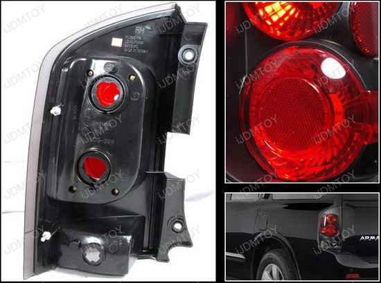 Nissan 370z altezza style black housing tail lights #2