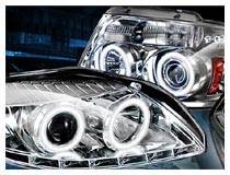 Jeep Projector Headlights with Angel Eyes