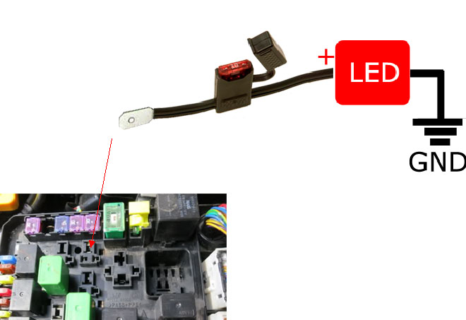 How to find ACC 12V switched power from the fuse box