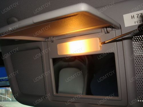 Make up Mirror for Car with Touch Screen 3 Lighting Mode Black Car Visor Mirror with Battery Car Vanity Mirror with 60 LED lights 