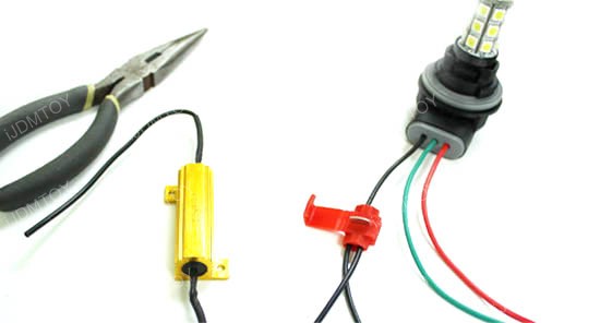 Install load resistors for LED turn signal light bulbs