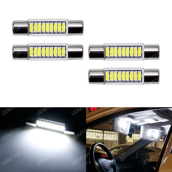 Car Vanity Mirror Lights Sun Visor 29mm 6641 LED Light Bulbs