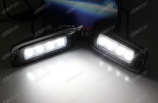 Flush Mount 20W CREE LED Backup or Driving Pod Lights For Car SUV Truck