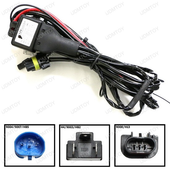 HID Conversion Kit Bi-Xenon Relay Wiring Harness for H13 9004 9007 hid relay harness diagram 