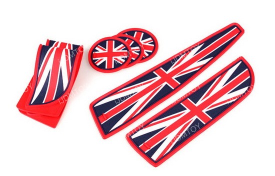 Union Jack UK Flag Style Coasters For MINI Cooper Cup Holders
