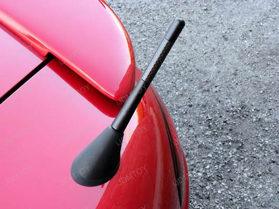 Universal Black 5 Black Carbon Fiber Car Short Antenna  