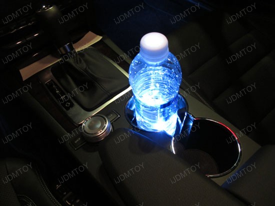 SMD Xenon White LED Strip Lights Cup Holder Glove Box  