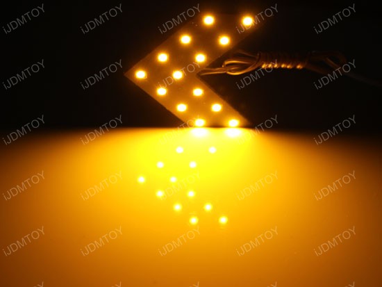   Fit 14 SMD LED Arrow Lights For Car Side Mirror Turn Signal Lights