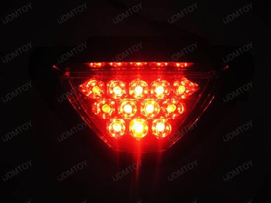   12 Light LED F1 Style Diffuser Brake Tail Light Lamp (Red Lens