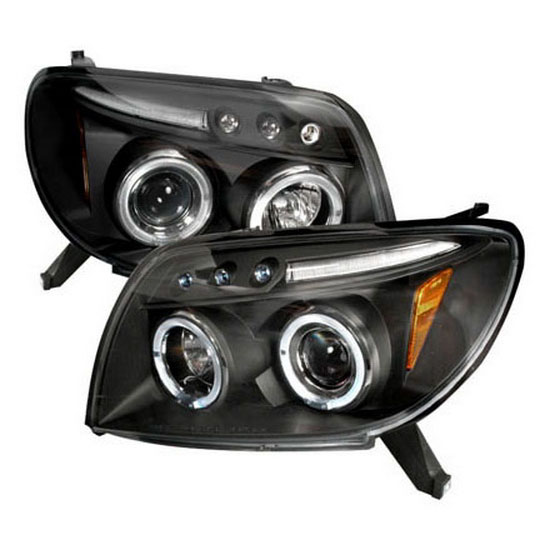 03-05 Toyota 4RUNNER Black Halo Angel Eyes Projector LED Headlight