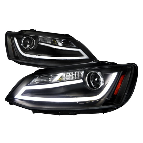 11-13 Volkswagen JETTA Black Housing Projector LED Headlights