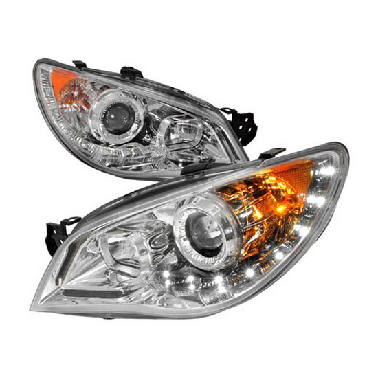 06-07 Subaru IMPREZA WRX Chrome Dual Halo Projector LED Headlights