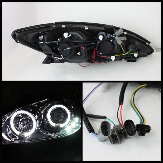 2002-06 Toyota Camry Smoke LED Halo LED Projector Headlights