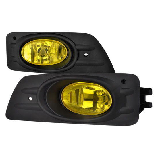 2006-2007 Honda Accord 4DR Sedan OEM Style JDM Yellow Housing Fog Lights